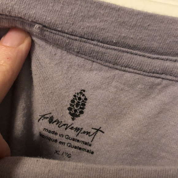 Womens Free People FP Movement Oversized Tee sz XL purple - Picture 4 of 6